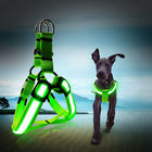 Fishing Net Reflective Rechargeable LED Dog Harness Double Adjustable Buttons